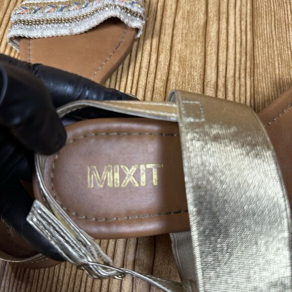 Mixit Friendship Dual Band Wedge Sandals Women’s Size 7 - Picture 7 of 11